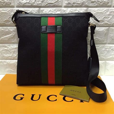 gucci black sling bag price|gucci sling bag original.